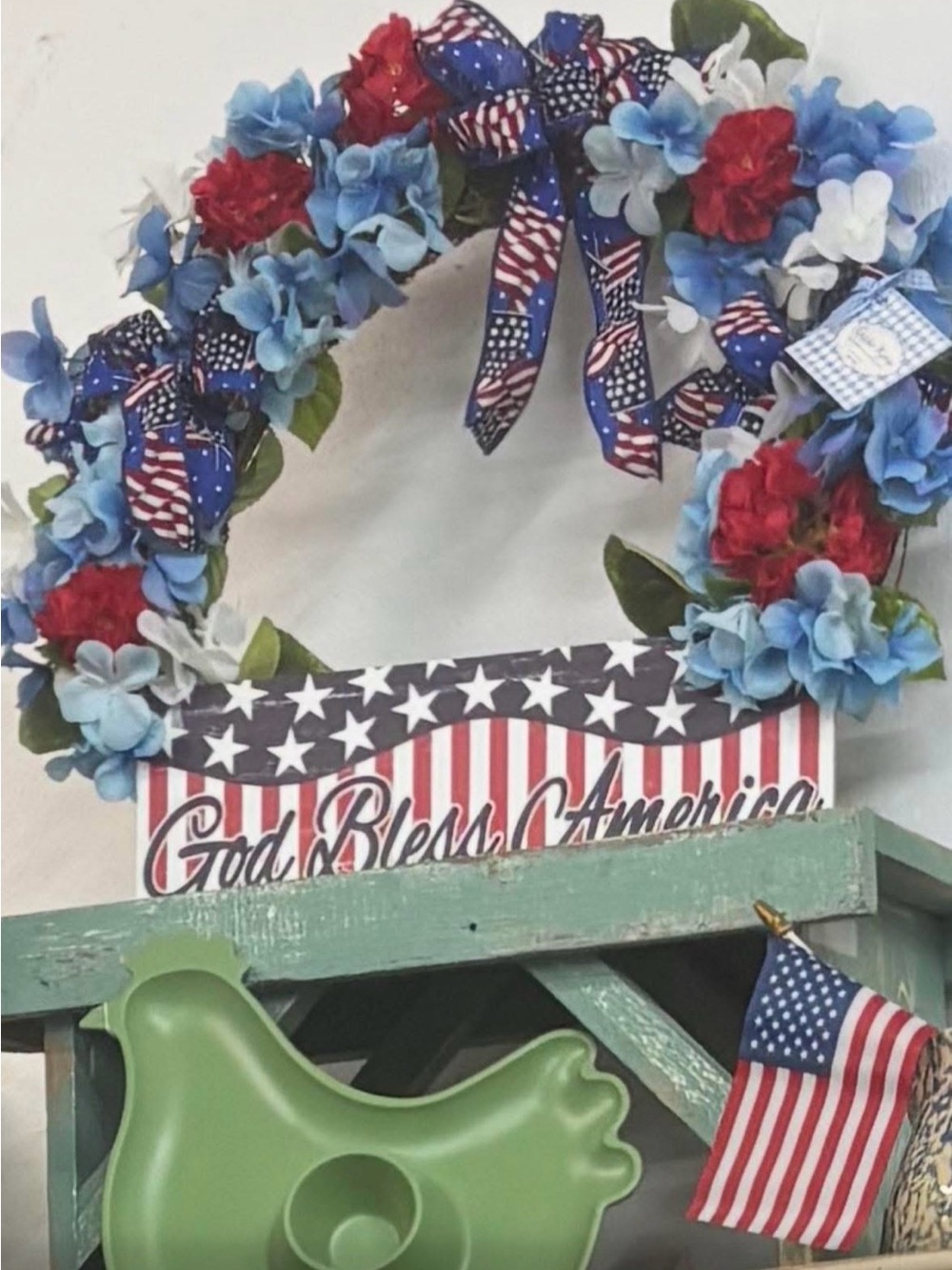 Patriotic Labor Day Wreath Labor Day God Bless America' 🇺🇸 Custom Final Sale